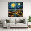 pintura-decorativa-de-vista-de-pueblo-con-cielo-estrellado-1