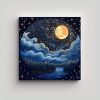 pintura-decorativa-del-cielo-nocturno-lleno-de-la-luna-y-las-estrellas