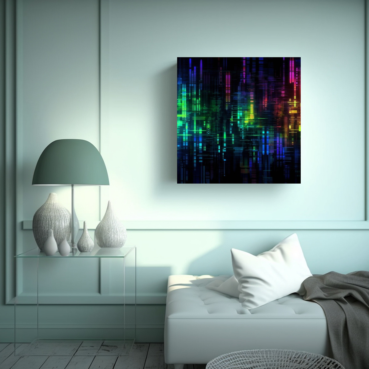 pintura-decorativa-digital-de-glitch-abstracto-en-fondo-oscuro-en-bastidor-1-1