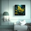 pintura-decorativa-en-relieve-de-hojas-de-helecho-en-amarillo-y-verde-con-atm-sfera-neonoir-1