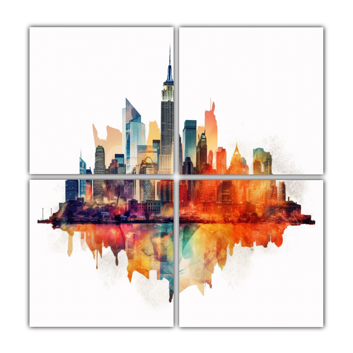 pintura-decorativa-inspirada-en-la-modernidad-del-skyline-de-nyc