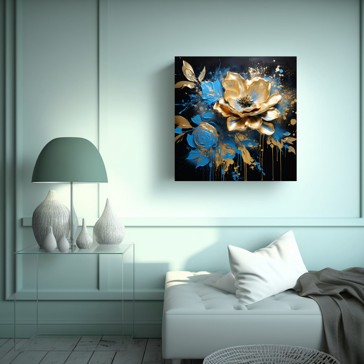 pintura-decorativa-rectangular-a-en-tonos-dorados-y-azules-con-atm-sfera-neonoir-y-neo-pop-art-1