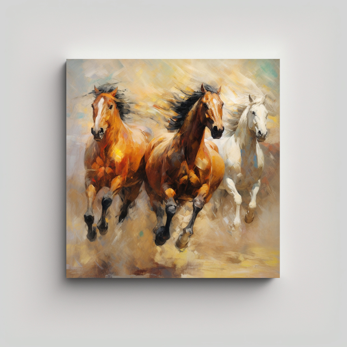 pintura-en-bastidor-abstracto-minimalista-de-caballos-en-movimiento