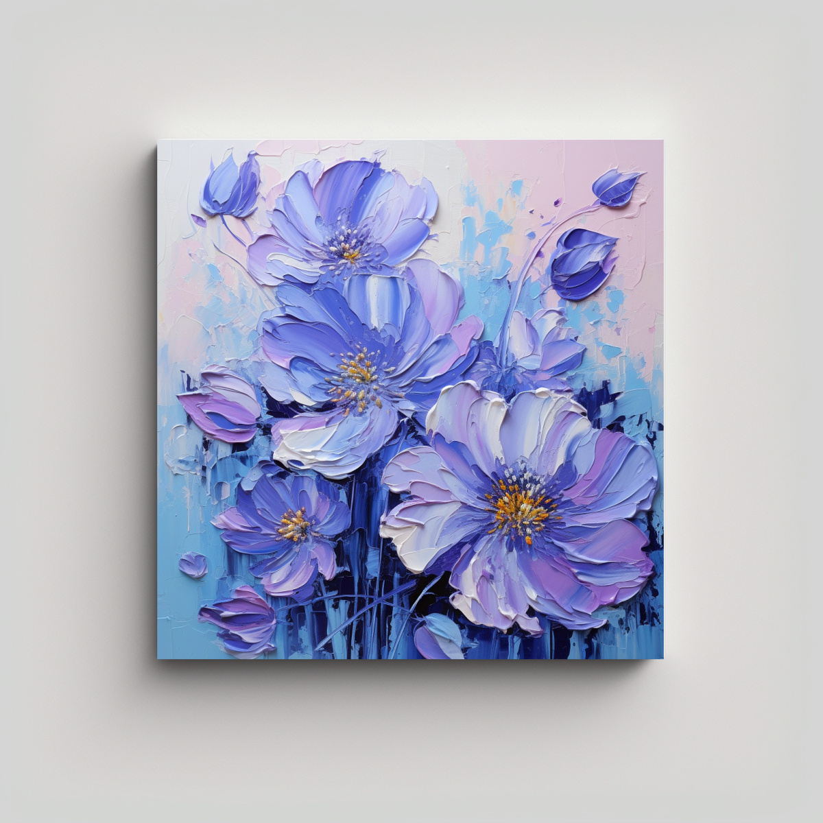 pintura-en-lienzo-de-flores-urbanas-en-colores-morado-y-azul-en-bastidor