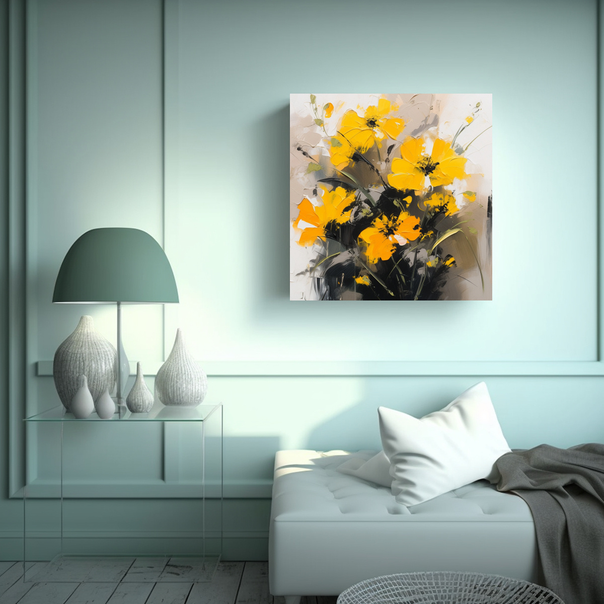 pintura-en-lienzo-de-tela-cuadro-de-flores-amarillas-y-negras-en-dimensiones-a-1