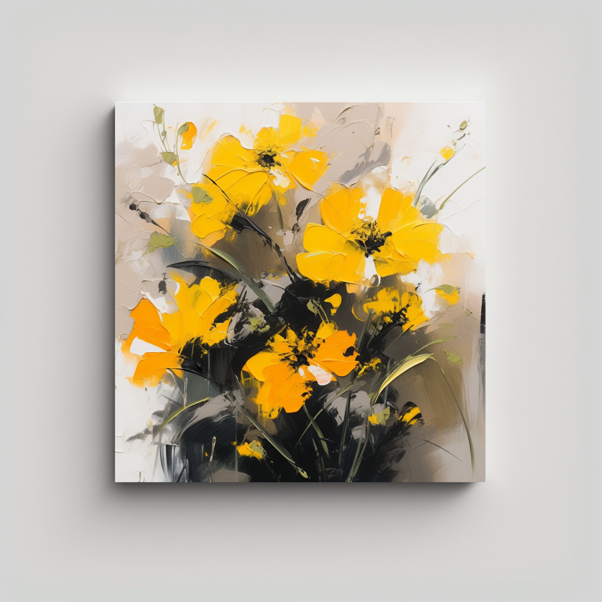 pintura-en-lienzo-de-tela-cuadro-de-flores-amarillas-y-negras-en-dimensiones-a