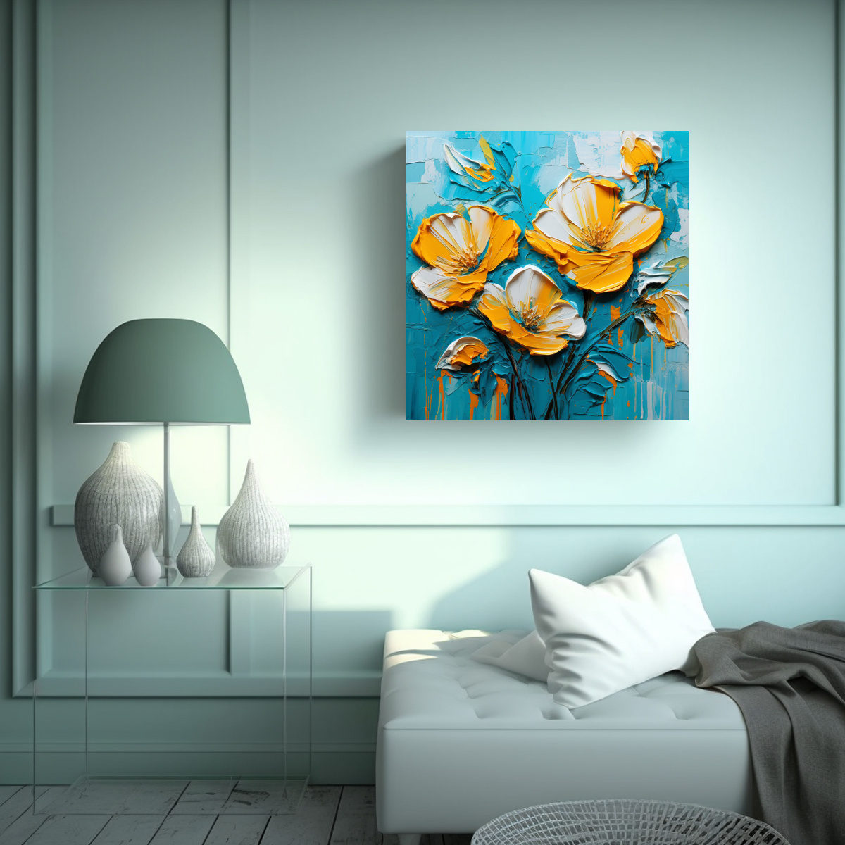 pintura-lienzo-armon-a-amarillo-y-turquesa-flores-1-1