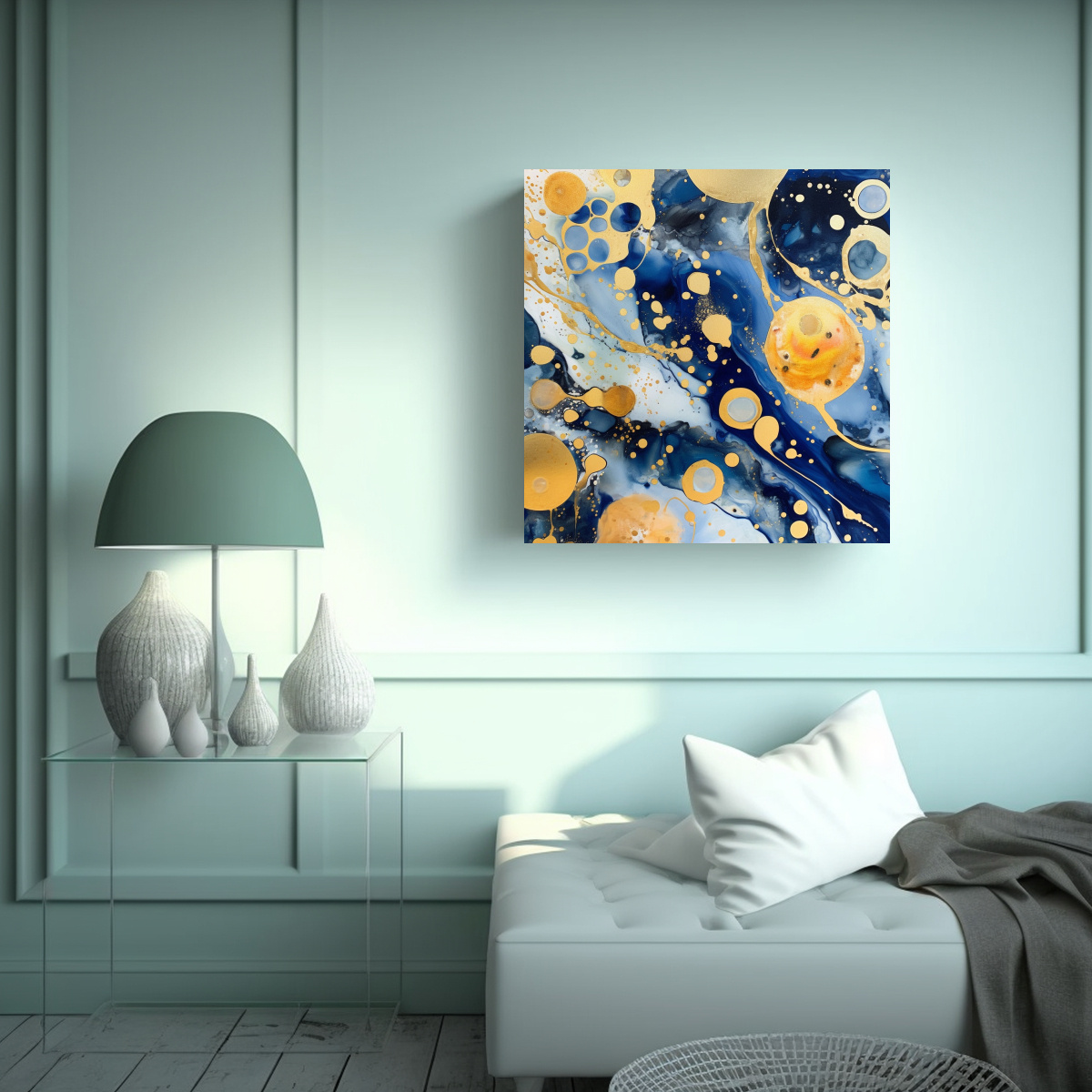 pintura-mural-floral-dorada-y-azul-con-patr-n-abstracto-y-lentejuelas-doradas-1-1