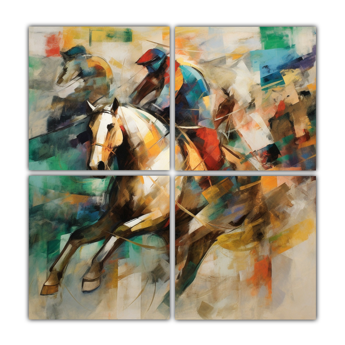 pinturas-abstractas-de-carreras-de-caballos-juveniles