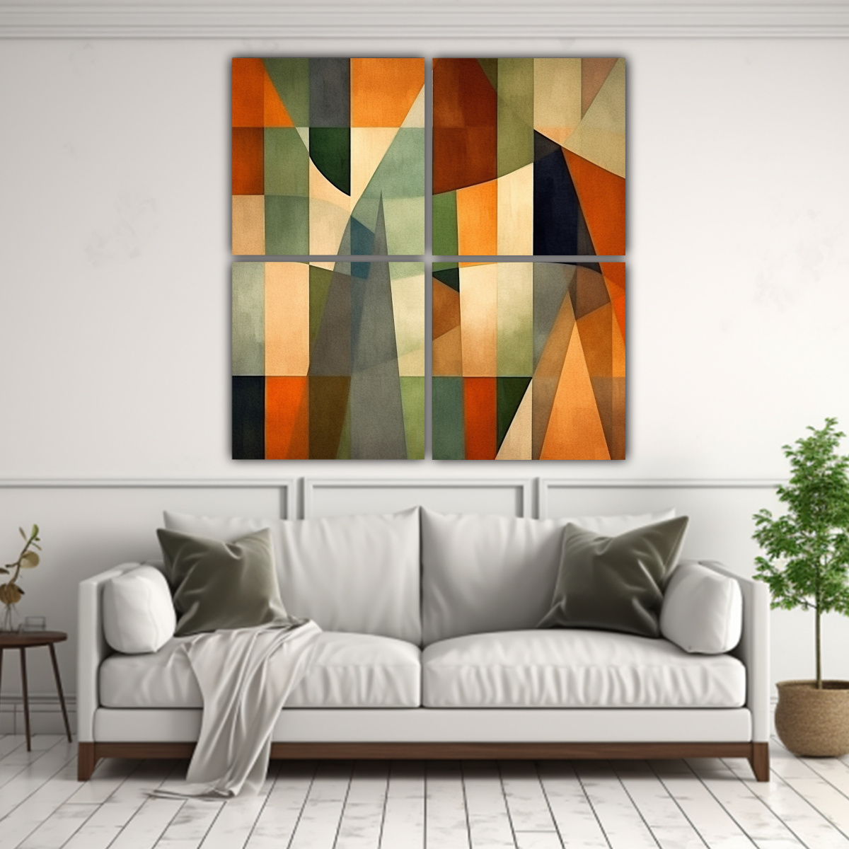 pinturas-abstractas-geom-tricas-de-la-gama-de-colores-de-la-tierra-cuatro-artes-1