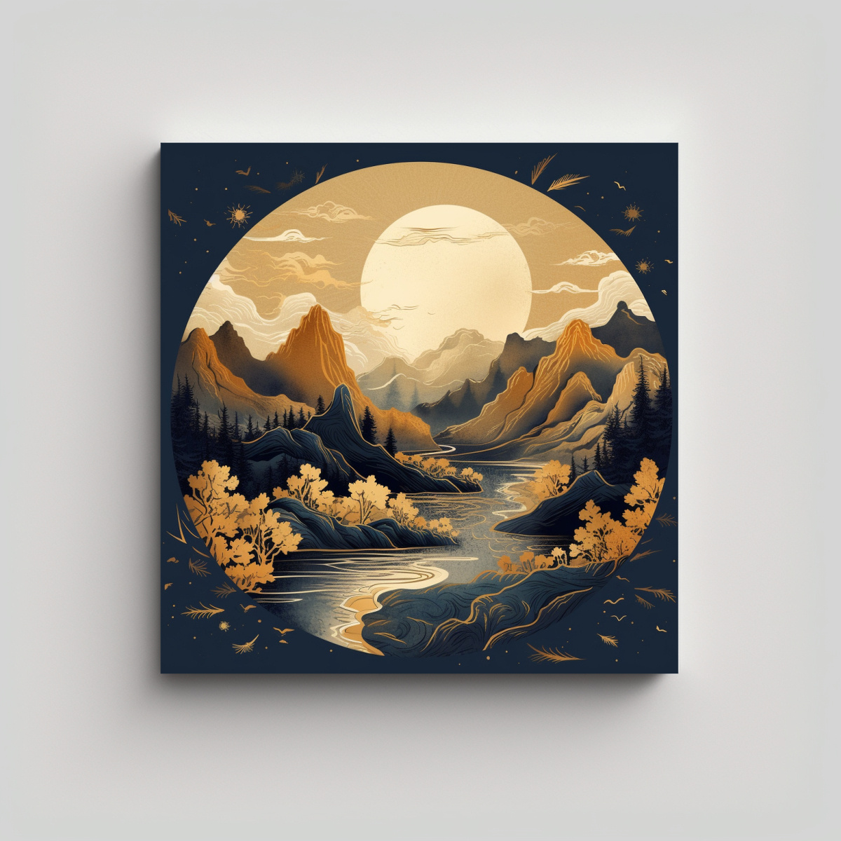 pinturas-abstractas-monta-as-y-r-os-luna-llena-viento-oto-al-salto-dorado-mi