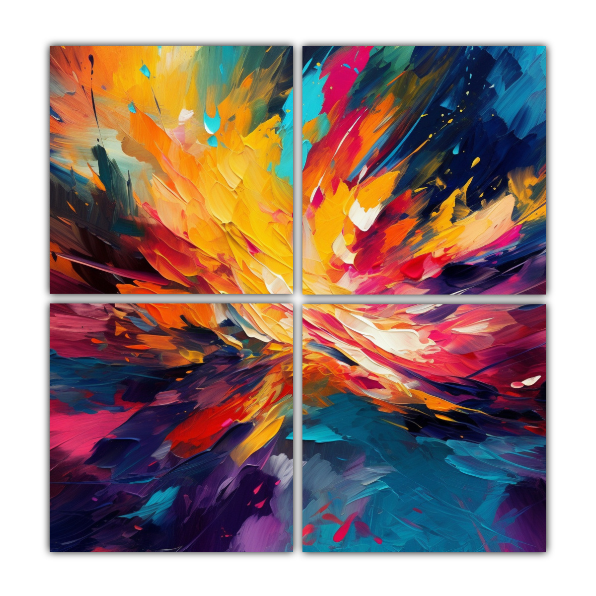 pinturas-abstractas-vibrantes-de-colores-vivos-en-4-artes-colores
