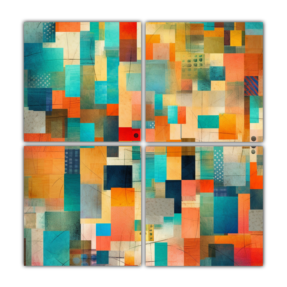 pinturas-cuatro-cuadros-cuadrado-minimalismo-patrones-abstractos-coloridos-dise-os-geom-tricos-y-textura-decorativa-