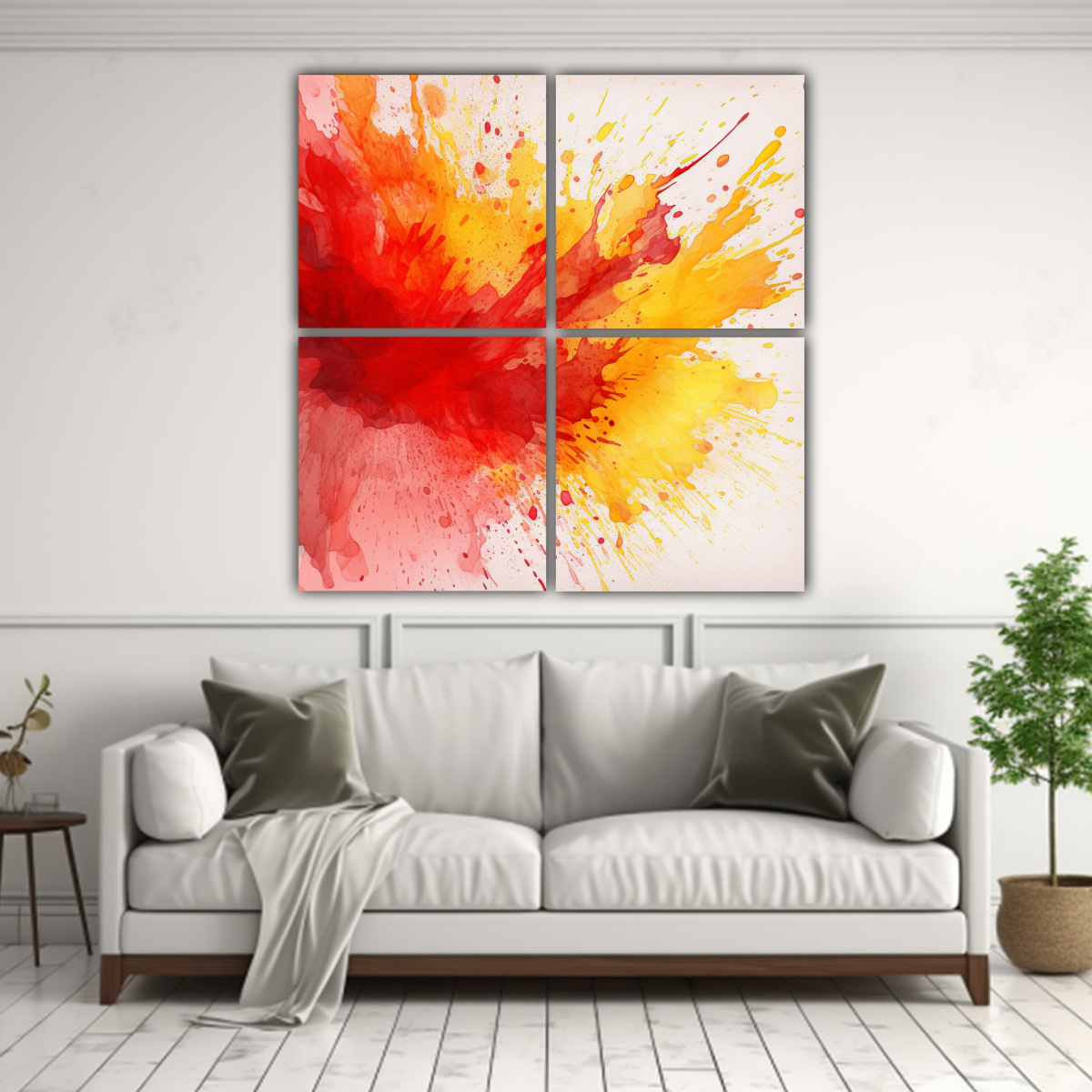 pinturas-de-arte-de-pared-con-hermosos-colores-acuarela-rojo-y-amarillo-en-fondo-de-salpicaduras-1