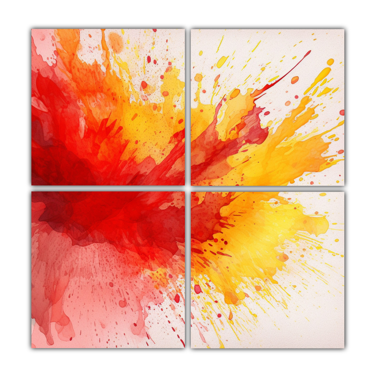 pinturas-de-arte-de-pared-con-hermosos-colores-acuarela-rojo-y-amarillo-en-fondo-de-salpicaduras