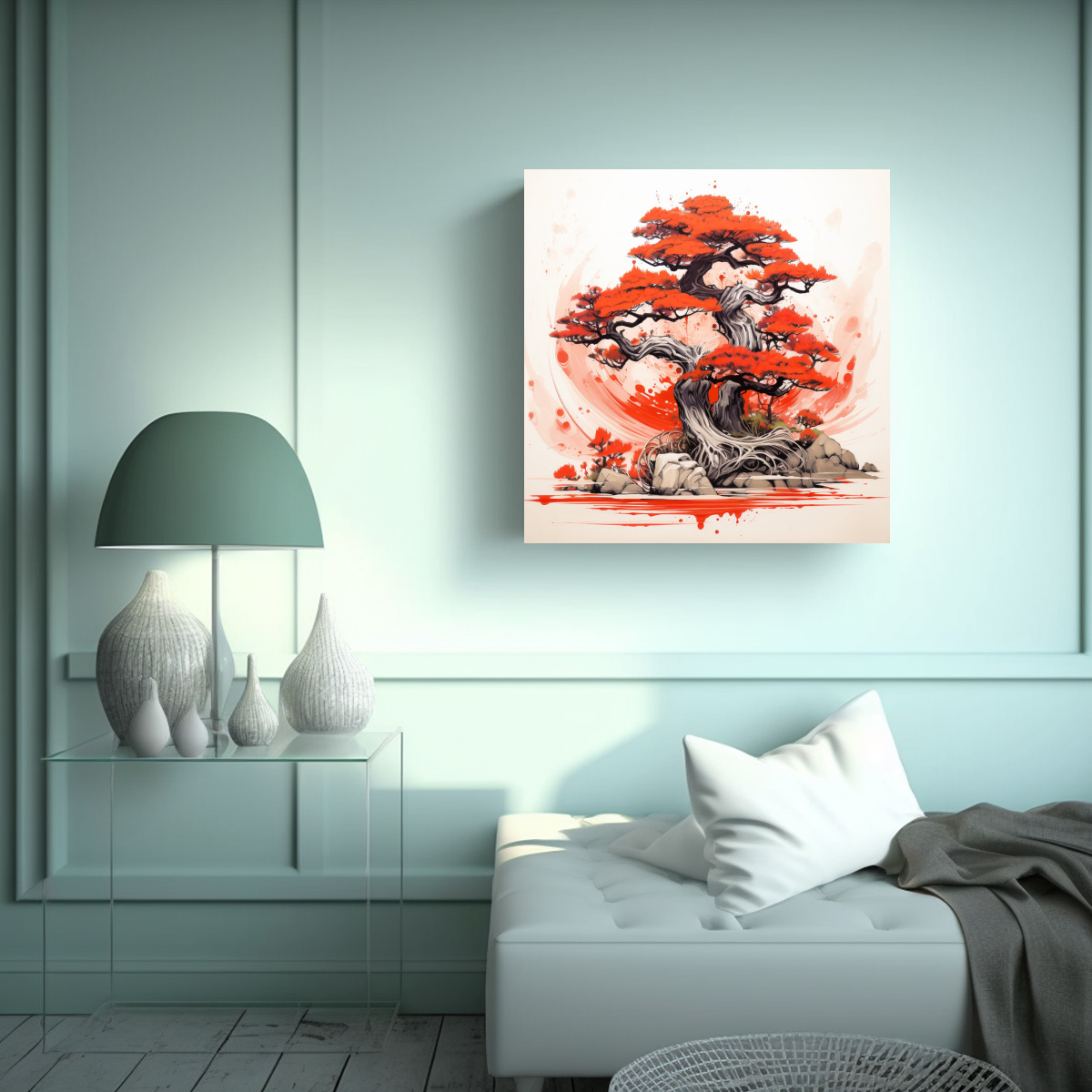 pinturas-de-decoraci-n-de-ambiente-neonoir-de-canva-moderno-calma-un-rbol-de-bons-i-en-colores-rojo-y-naranja-1