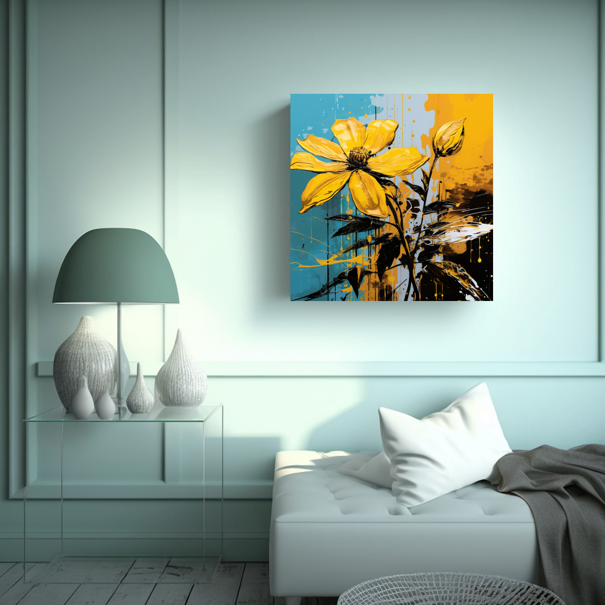 pinturas-de-decoraci-n-moderna-en-tonos-amarillos-ambiente-neonoir-al-estilo-medio-1