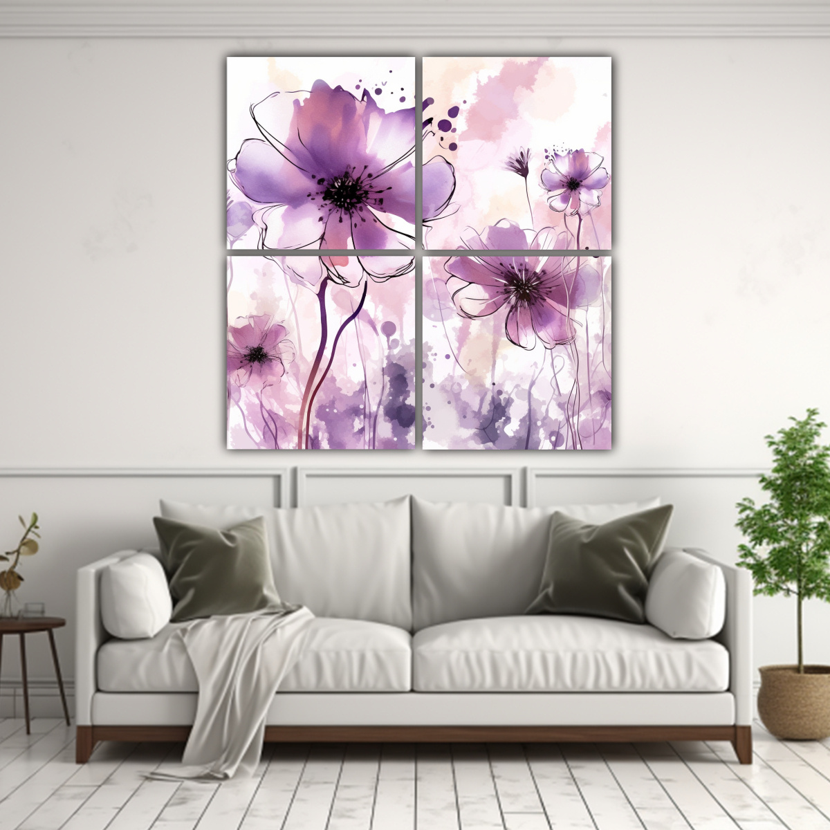 pinturas-de-pared-flores-silvestres-moradas-espectaculares-en-estilo-fluido-sobre-fondo-blanco-300dp-1