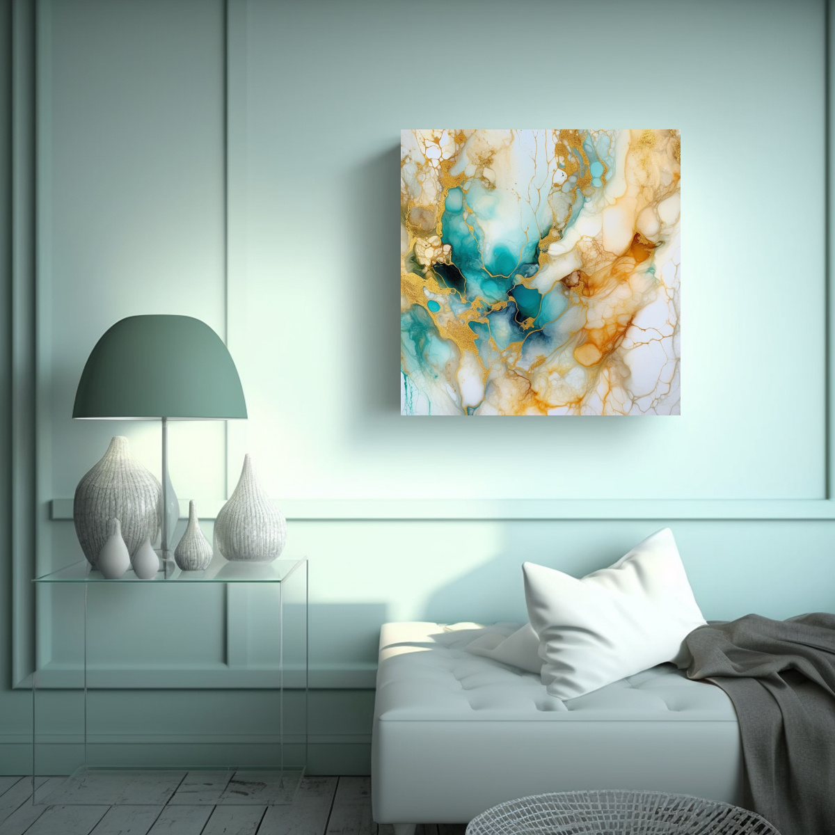 pinturas-decorativas-abstractas-blancas-doradas-y-turquesa-con-destellos-de-alcohol-ink-1