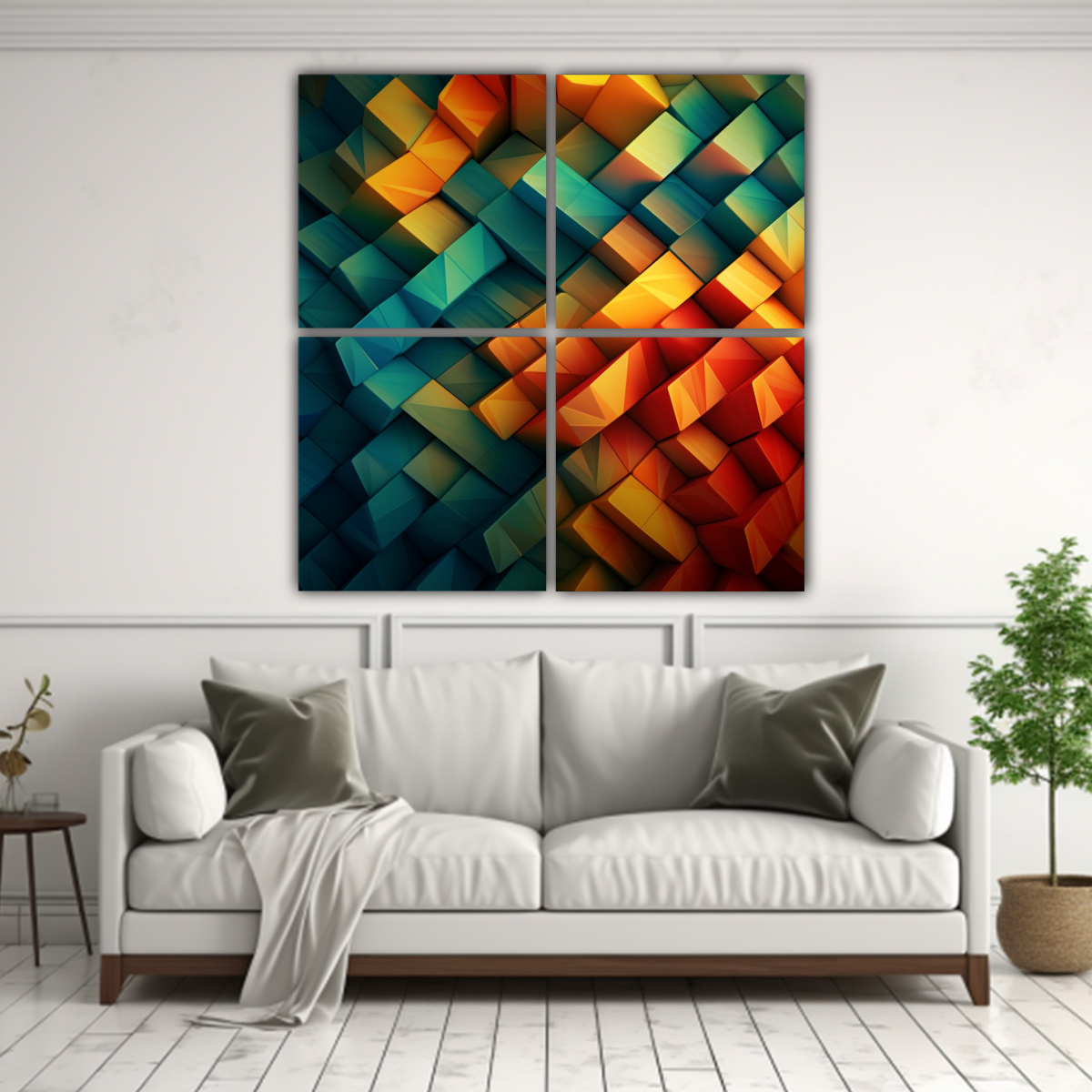 pinturas-decorativas-abstractas-con-teselaci-n-de-l-neas-en-4-lienzos-1-1