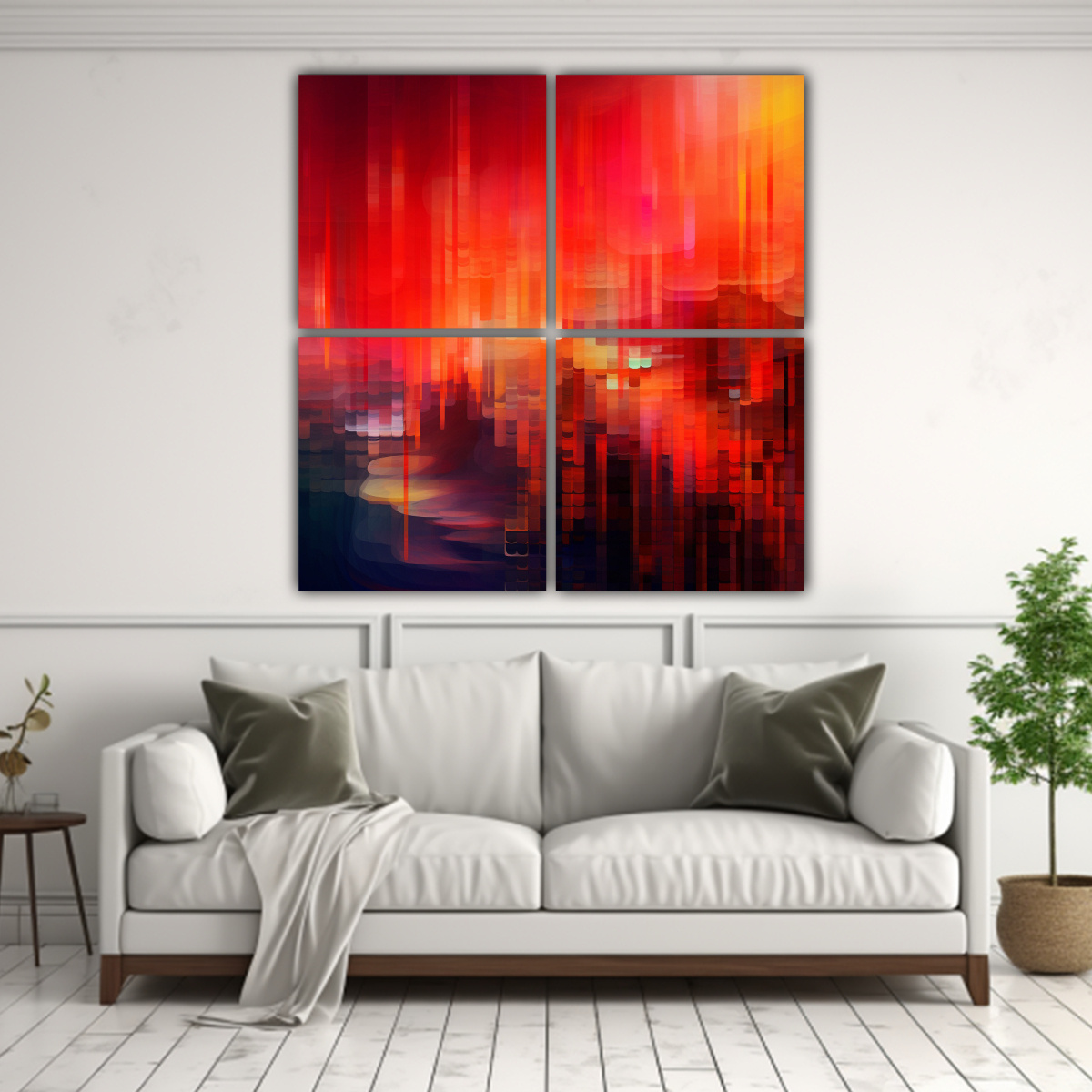 pinturas-decorativas-abstractas-modernas-sobre-fondo-rojo-colorido-1