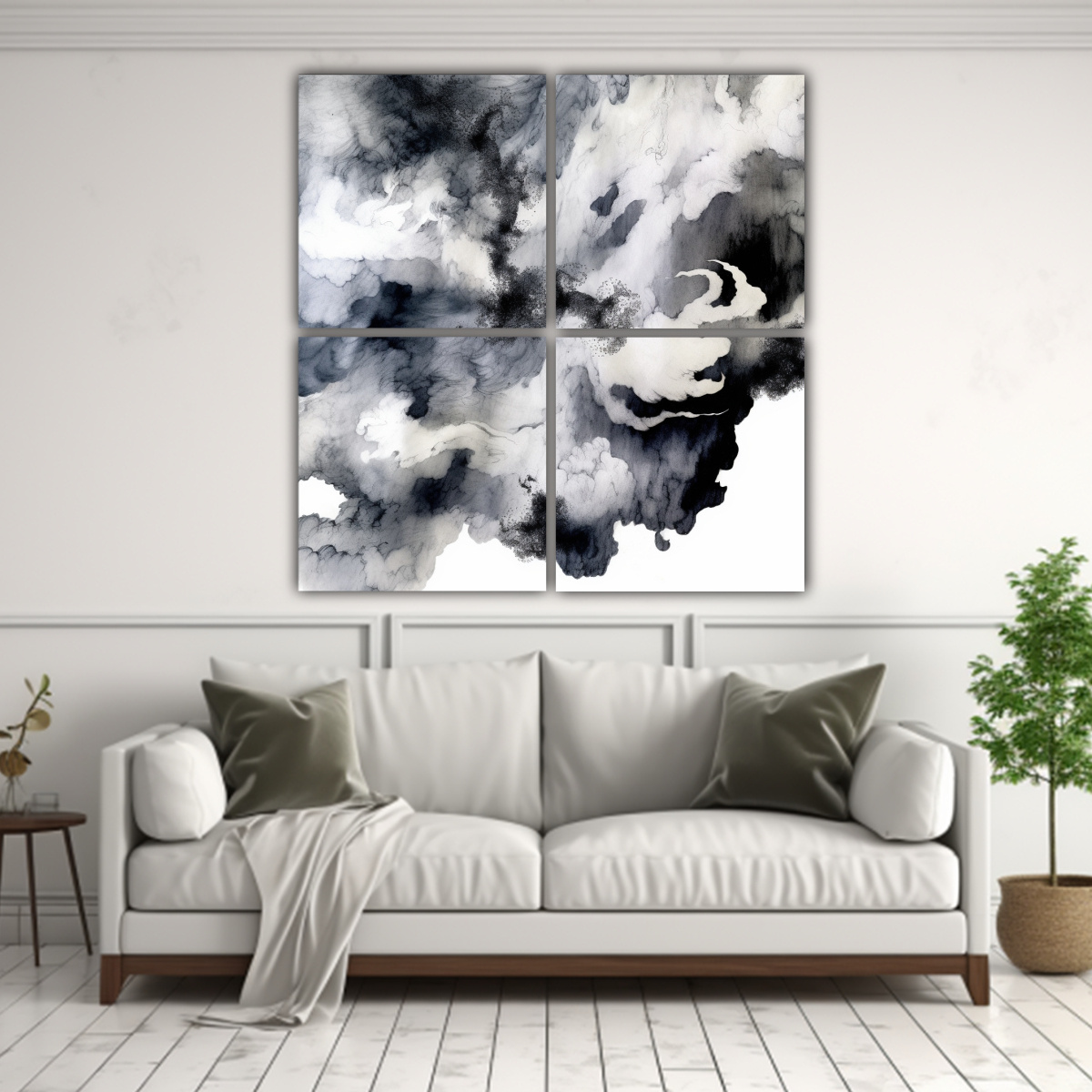 pinturas-decorativas-con-patr-n-de-tinta-china-cuatro-artes-dise-o-contraste-1