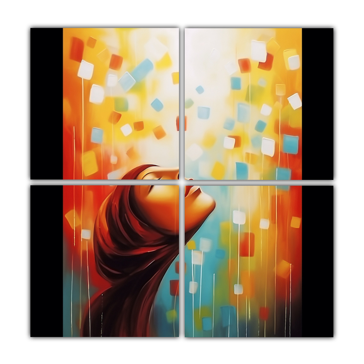 pinturas-decorativas-de-4-telas-en-bastidor-hermoso