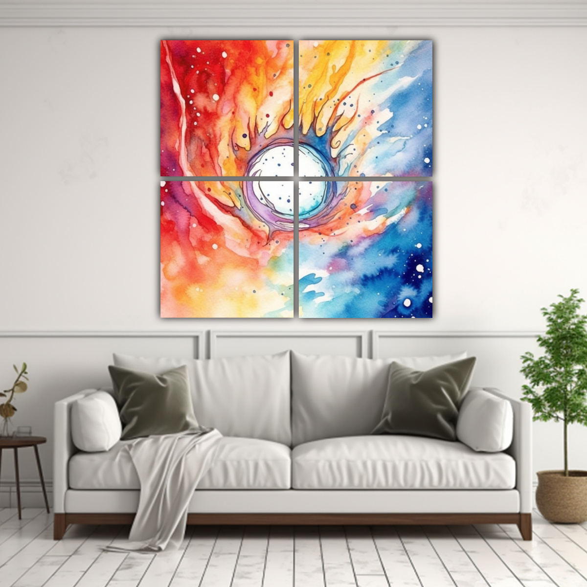 pinturas-decorativas-de-4-telas-en-bastidor-moderno-estilo-bonito-hechas-a-mano-con-elementos-de-magia-elemental-1