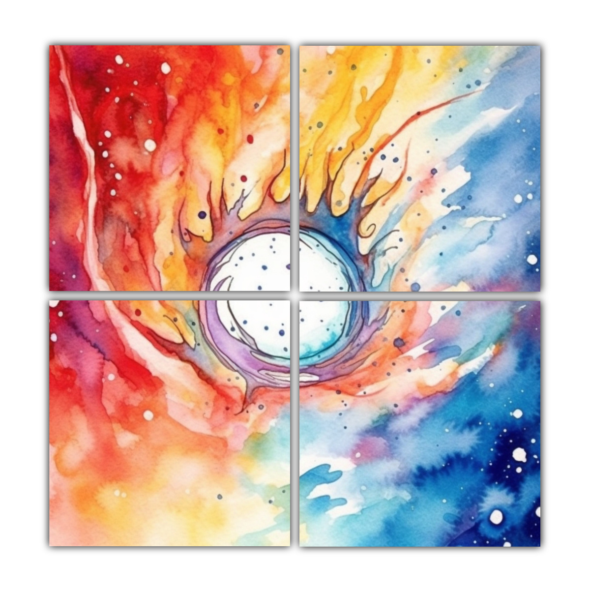 pinturas-decorativas-de-4-telas-en-bastidor-moderno-estilo-bonito-hechas-a-mano-con-elementos-de-magia-elemental