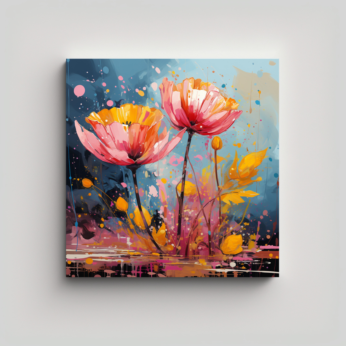 pinturas-decorativas-de-arte-movimiento-calidez-de-tr-bol-en-colores-amarillo-y-rosa-con-atm-sfera-neonoir