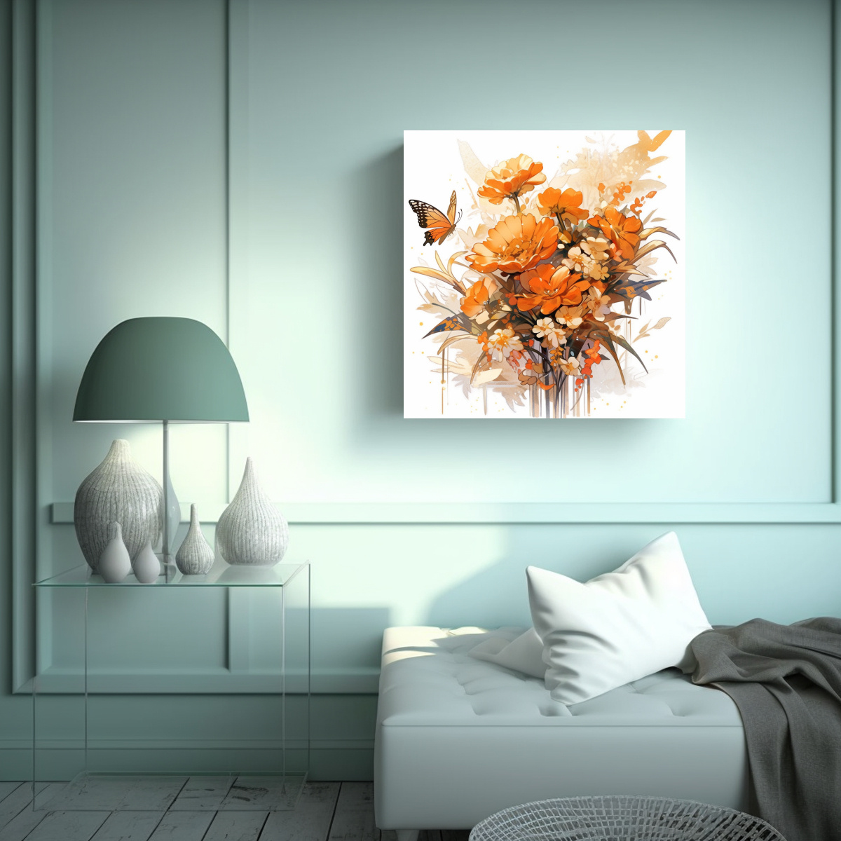 pinturas-decorativas-de-estilo-moderno-de-arte-fino-en-tonos-naranja-y-dorado-con-atm-sfera-neonoir-1