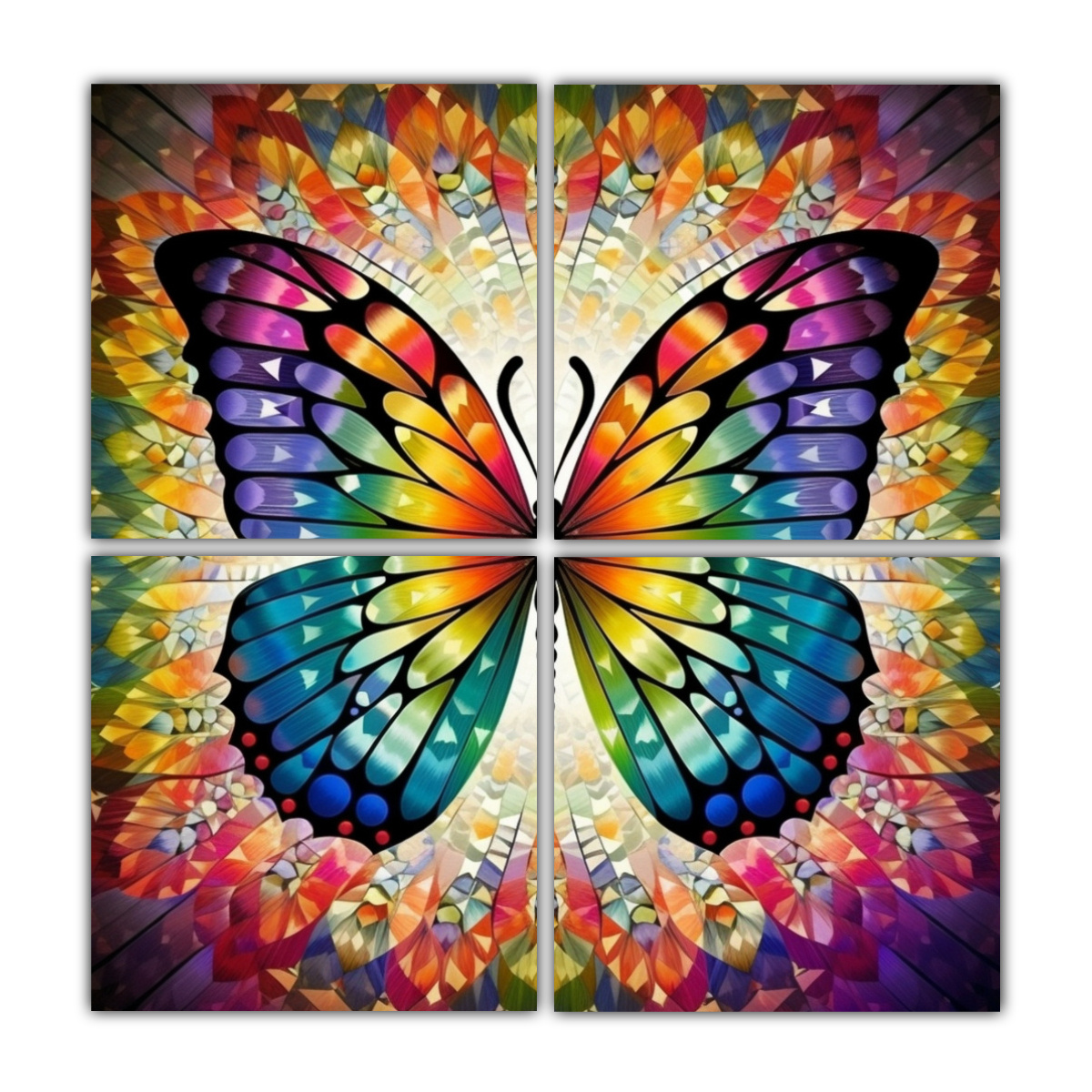 pinturas-decorativas-de-mariposas-coloridas-en-el-sal-n
