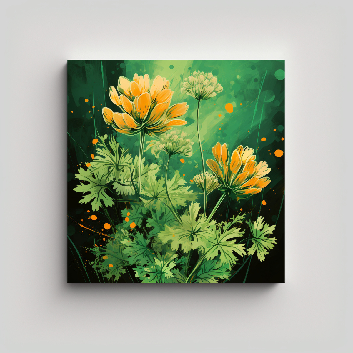 pinturas-decorativas-de-naturaleza-viva-en-color-verde-y-naranja-con-atm-sfera-neonoir-