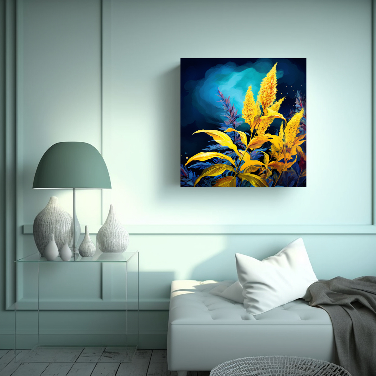 pinturas-decorativas-en-amarillo-y-azul-con-atm-sfera-neonoir-de-la-l-nea-lienzo-inspiraci-n-lineales-a-granos-de-amaranto-1