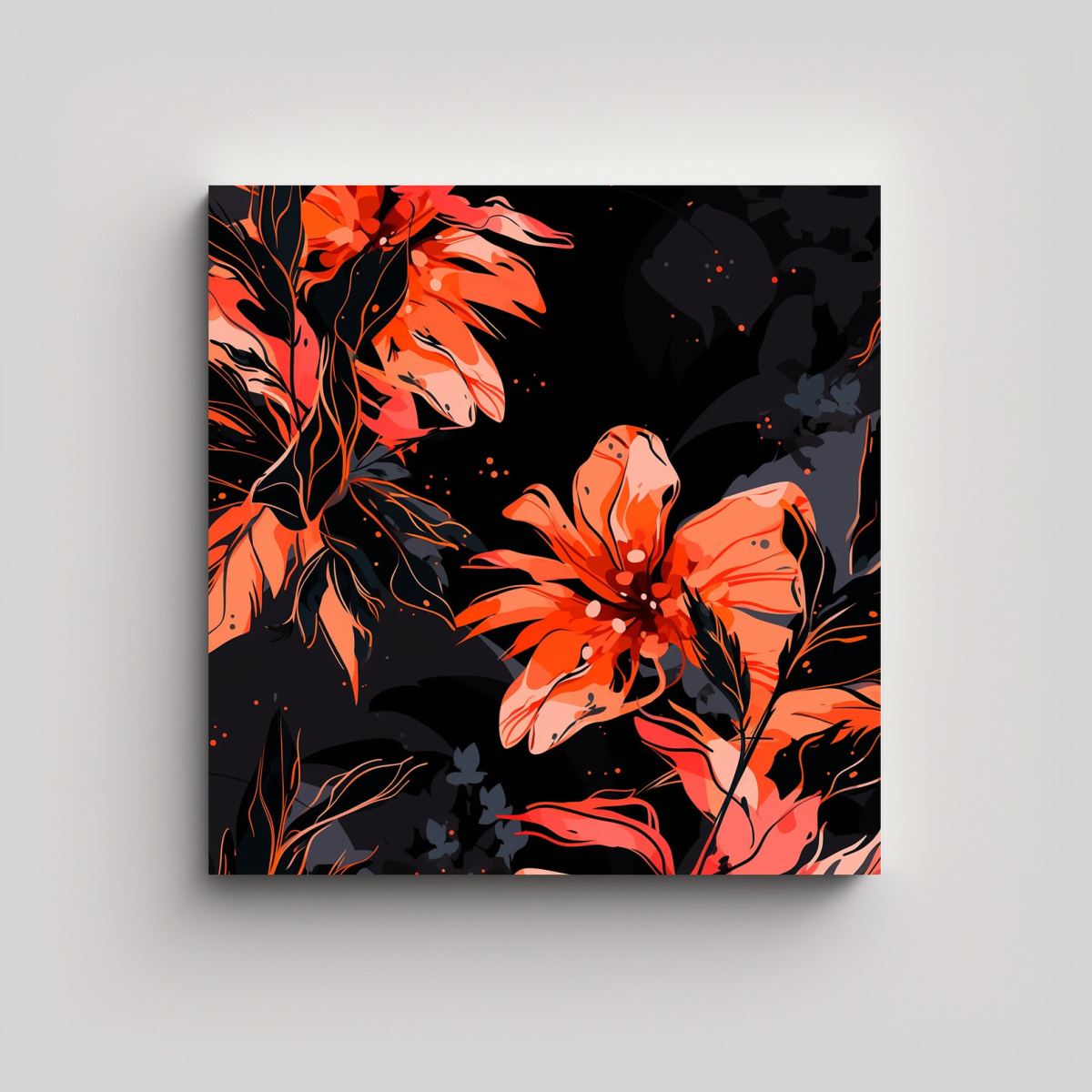 pinturas-decorativas-en-estilo-neonoir-en-colores-naranja-y-negro-de-arte-calidos-espacio