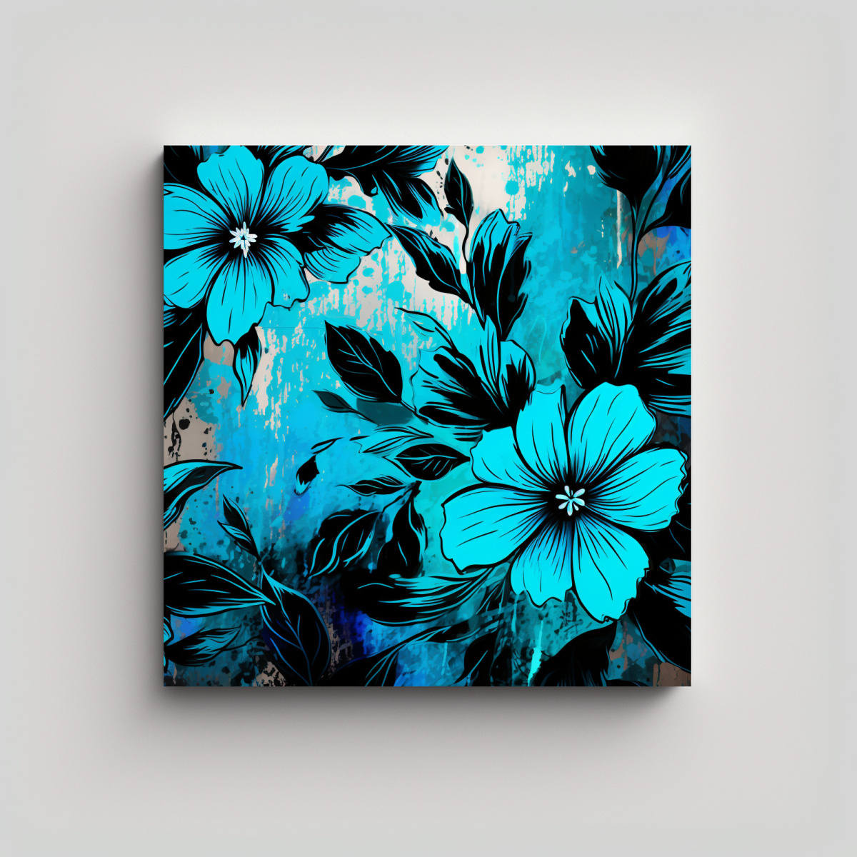 pinturas-decorativas-estilo-neonoir-en-colores-turquesa-y-negro-con-una-c-lida-composici-n