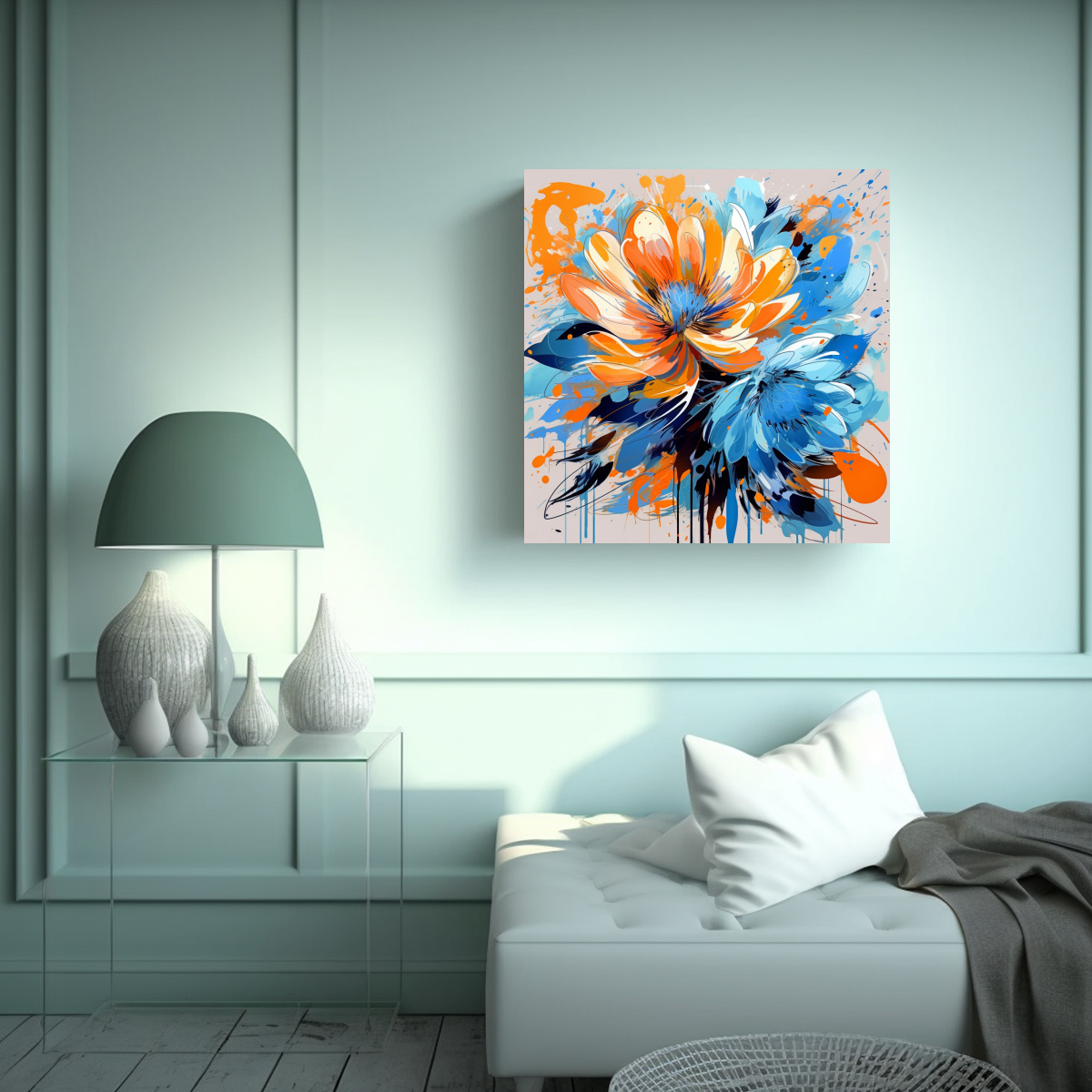 pinturas-decorativas-estilo-neonoir-escena-colores-naranja-y-azul-1