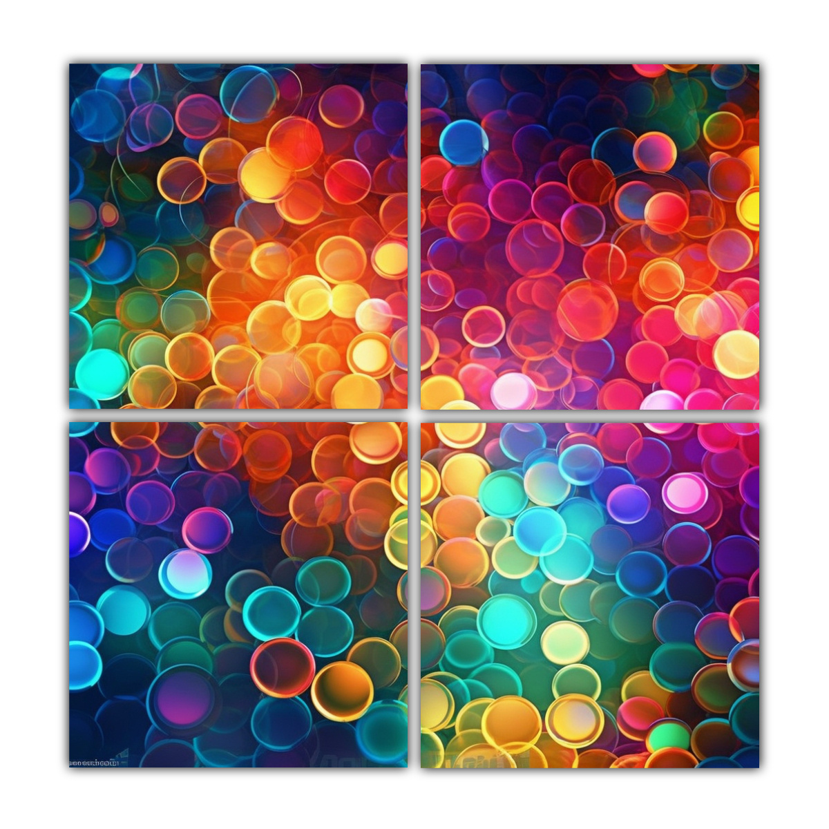 pinturas-decorativas-modernas-cl-sicas-en-fondo-brillante-multicolor-para-cuatro-artes