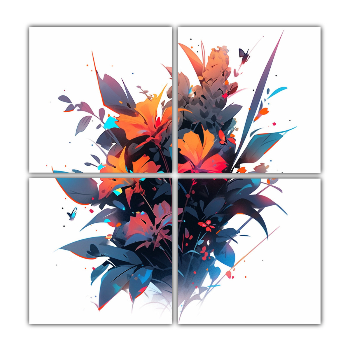 pinturas-decorativas-neonoir-con-colores-vibrantes-en-el-estilo-de-medi-cuatro-artes-de-pared-vanguardia