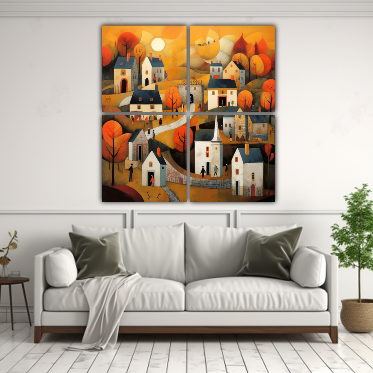 pinturas-estilo-george-birrell-de-detalle-espectacular-de-castillo-antiguo-iglesia-pueblo-arte-decorativo-1