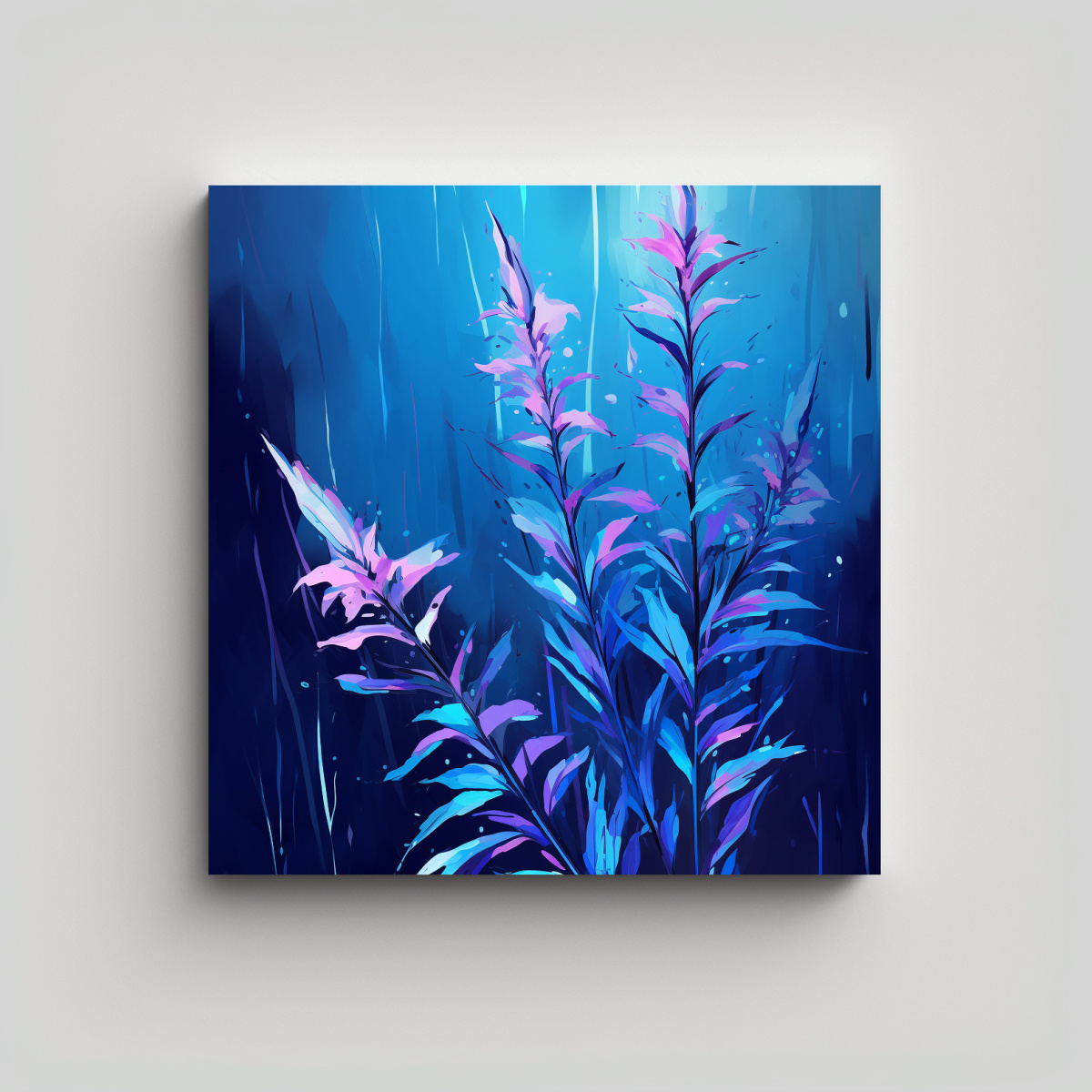 pinturas-lienzo-movimiento-living-a-fireweed-hierbas-en-colores-azules-atmosfera-neonoir-neop
