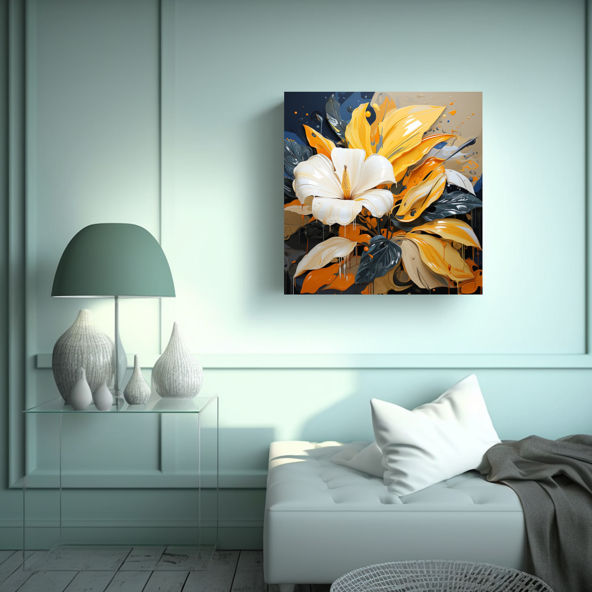 pinturas-modernas-de-intensidad-con-hojas-de-pl-tano-en-amarillo-y-blanco-atmosfera-neonoir-1