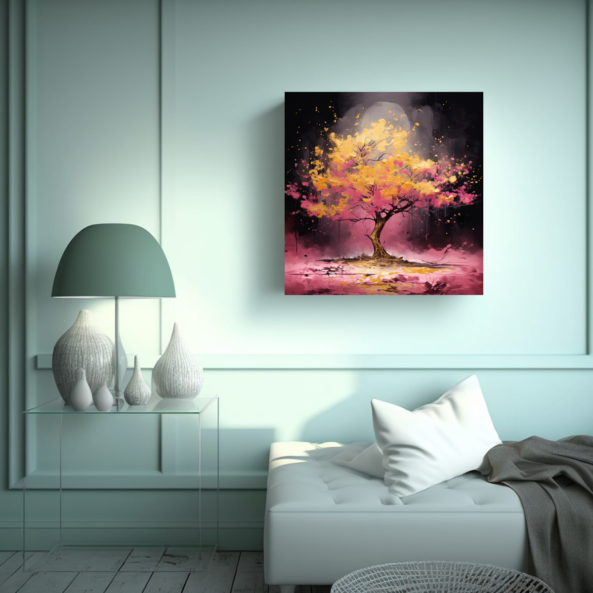 pinturas-modernas-de-rboles-en-tonos-dorado-y-rosa-para-decorar-en-ambiente-neonoir-1