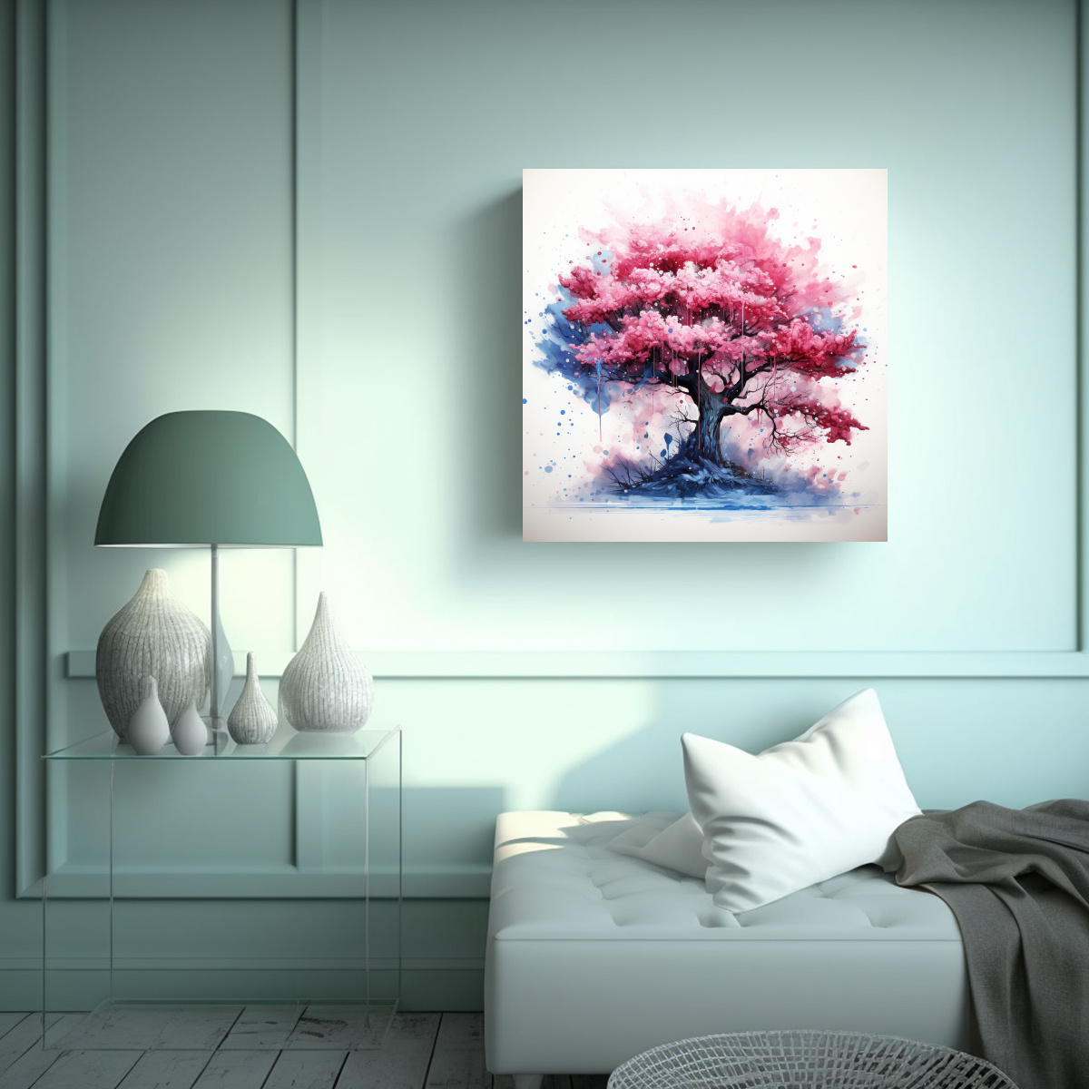 tela-en-bastidor-espectacular-pintura-abstracta-en-relieve-de-un-cerezo-rojo-y-azul-en-agua-1