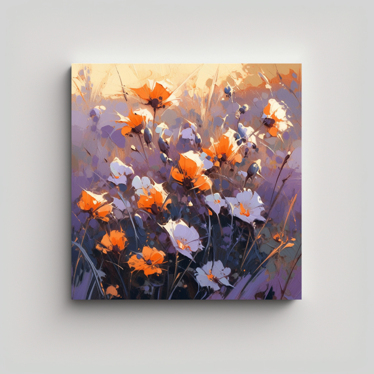 tela-en-bastidor-fotograf-a-representaci-n-flores-p-rpuras-y-naranjas-en-lienzo-de-decoraci-n