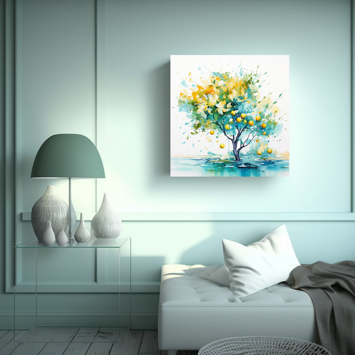 tela-exuberante-en-bastidor-con-tonos-amarillo-manzano-y-turquesa-pintura-abstracta-decorativa-1-1