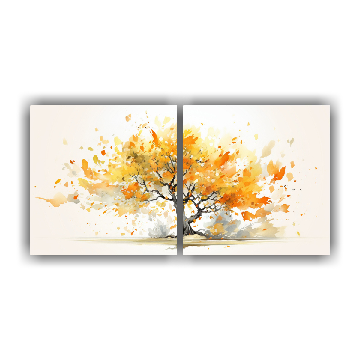 arte-abstracto-inspirado-en-el-rbol-de-acebo-en-colores-amarillo-y-naranja