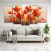 arte-de-pared-abstracto-en-rojo-y-dorado-con-flores-en-lienzo-1