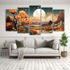 arte-de-pared-equilibrio-joshua-tree-en-naranja-oro-atmosfera-neonoir-1