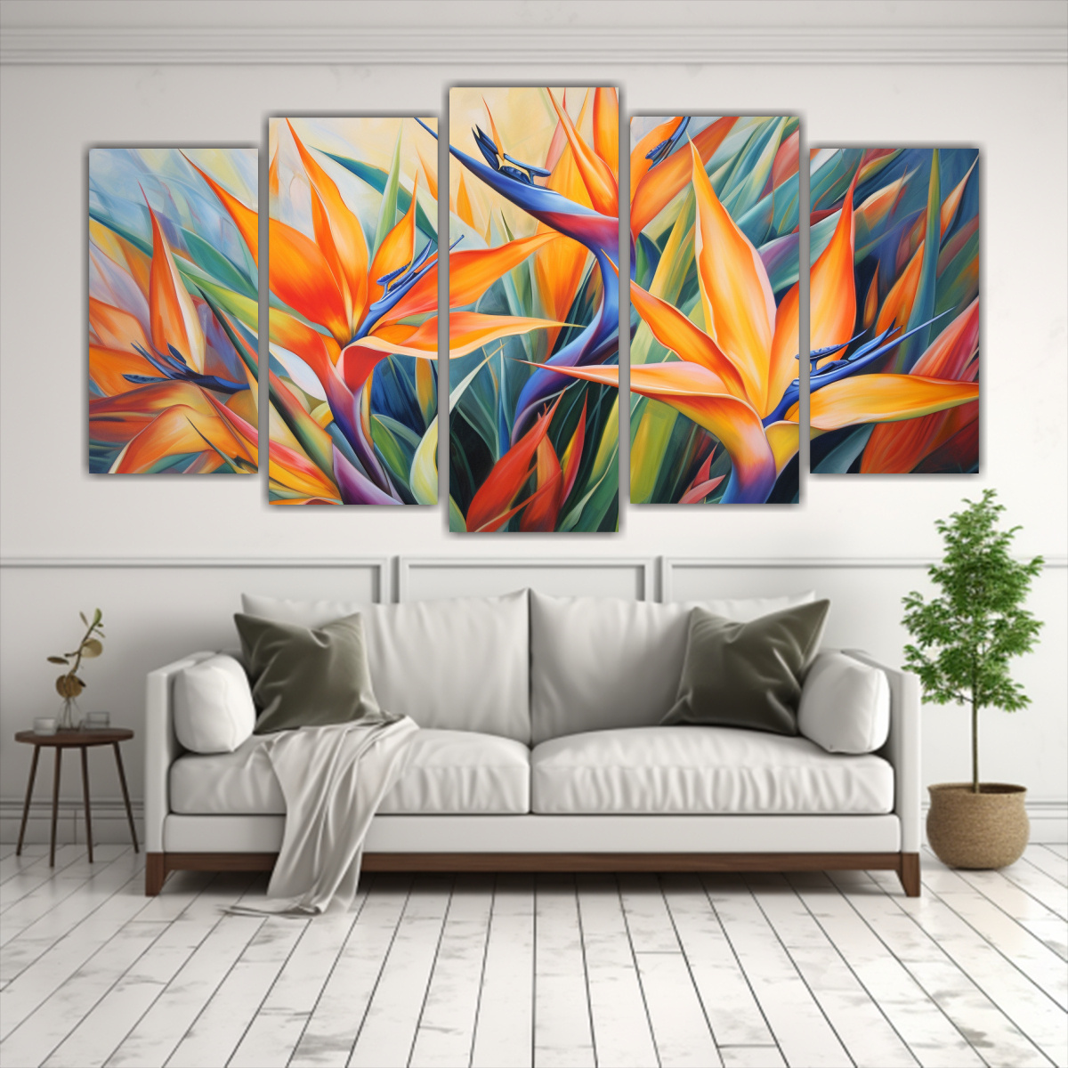 arte-de-pared-floral-abstracto-pintura-de-ave-del-para-so-1